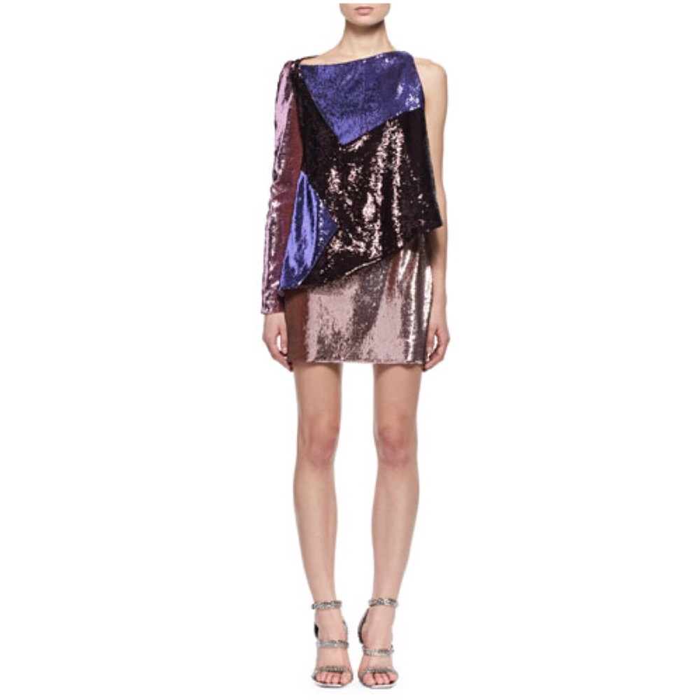 TOM FORD Liquid Sequin Off-Shoulder Dress
